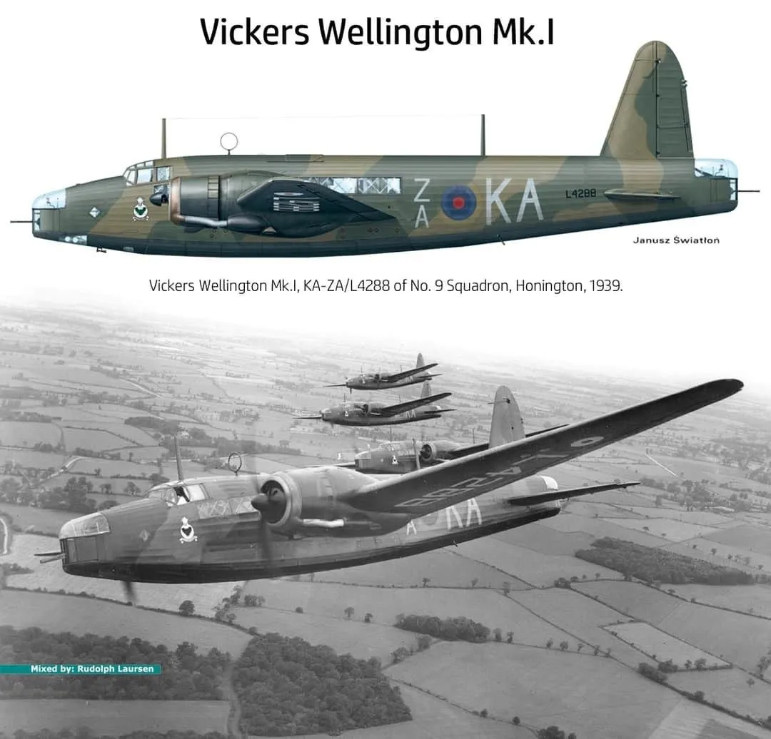 49442 wellington bomber flying