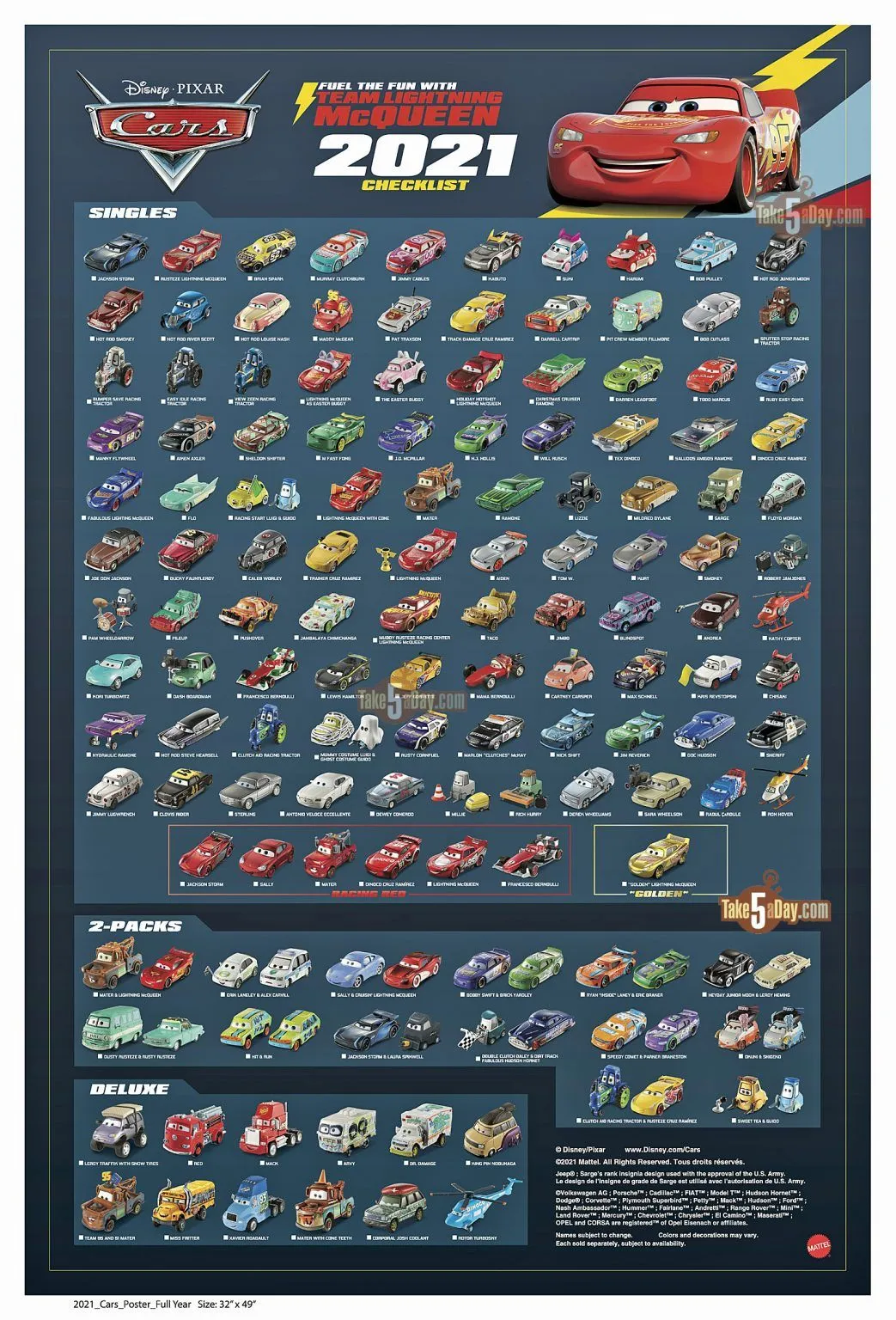 49583 cars diecast characters main