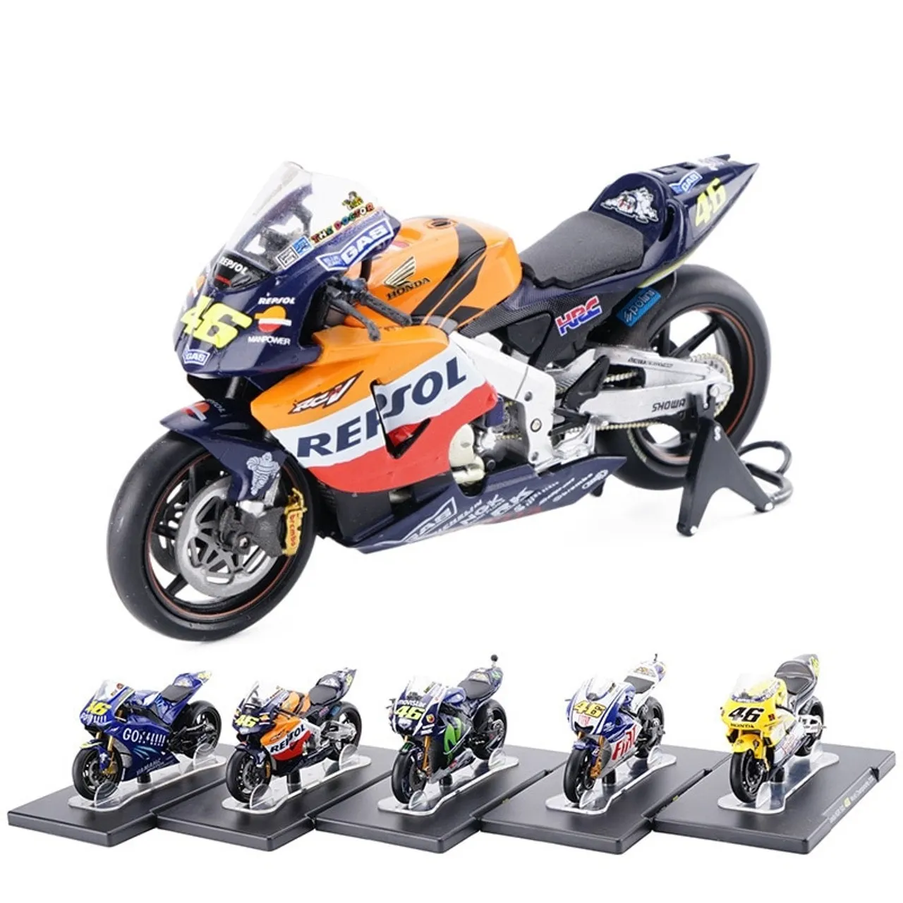 49611 diecast motorcycle closeup