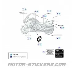 49665 bmw k1600gt diecast lights
