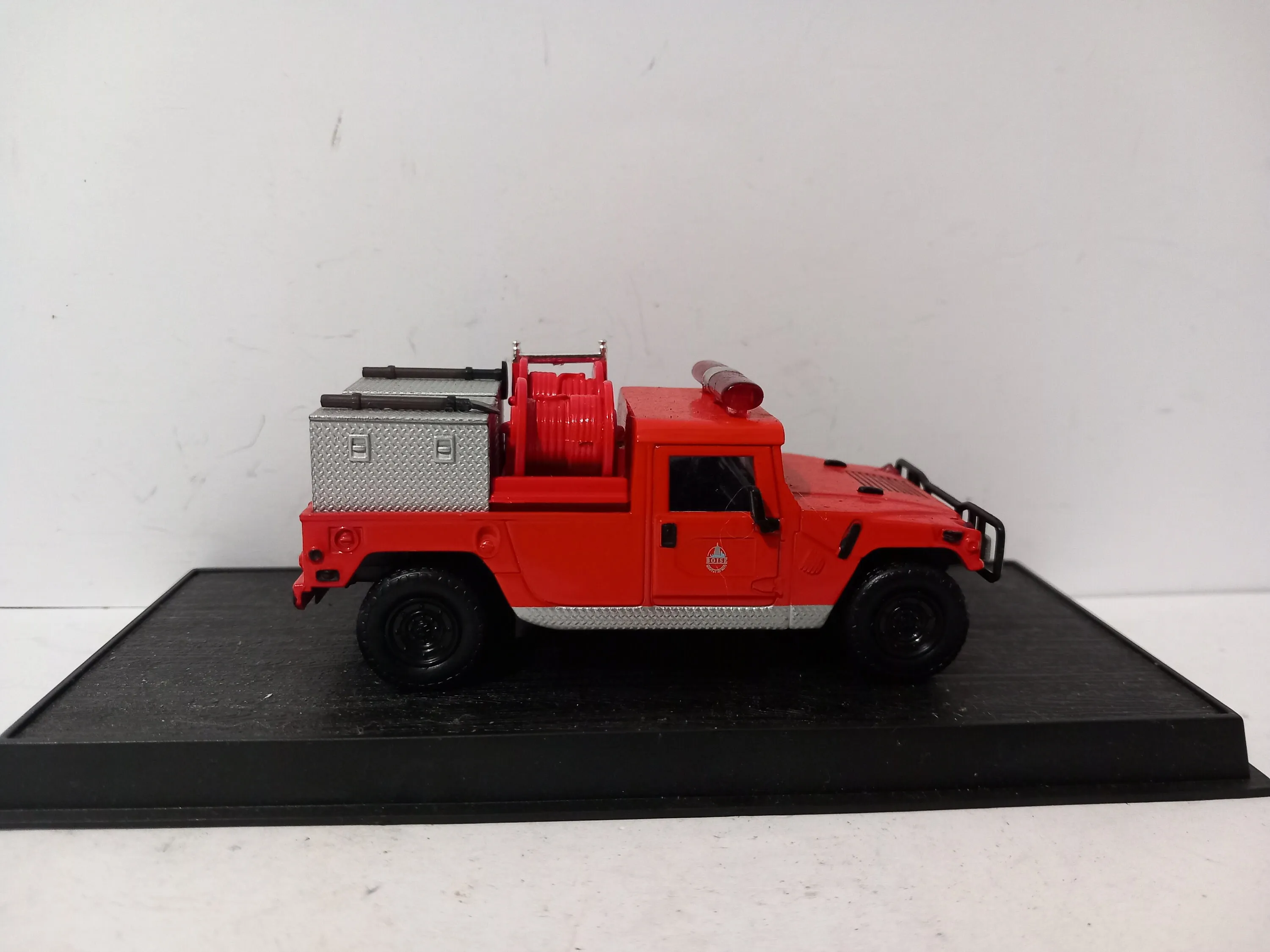 49677 applying decals to fire engine
